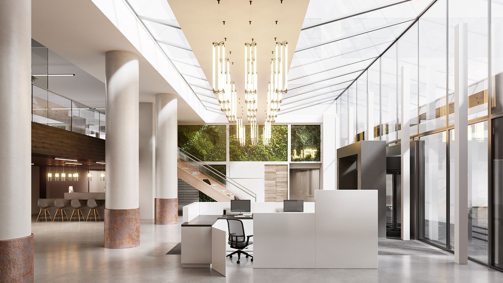 Koers verbouwing renovatie kantoren receptie Coengebouw Amsterdam MVGM Builtics