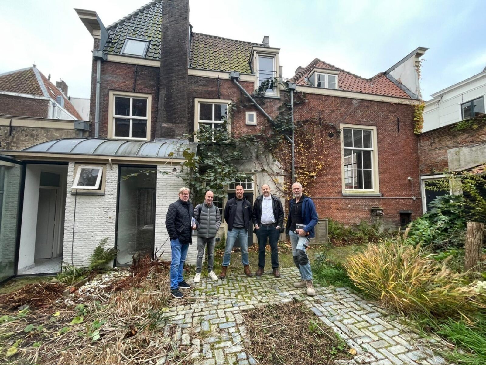 V.l.n.r. Collega Johan, Johan de Jong, Tom Onderwater Kees Lau, Loek Vaneman
